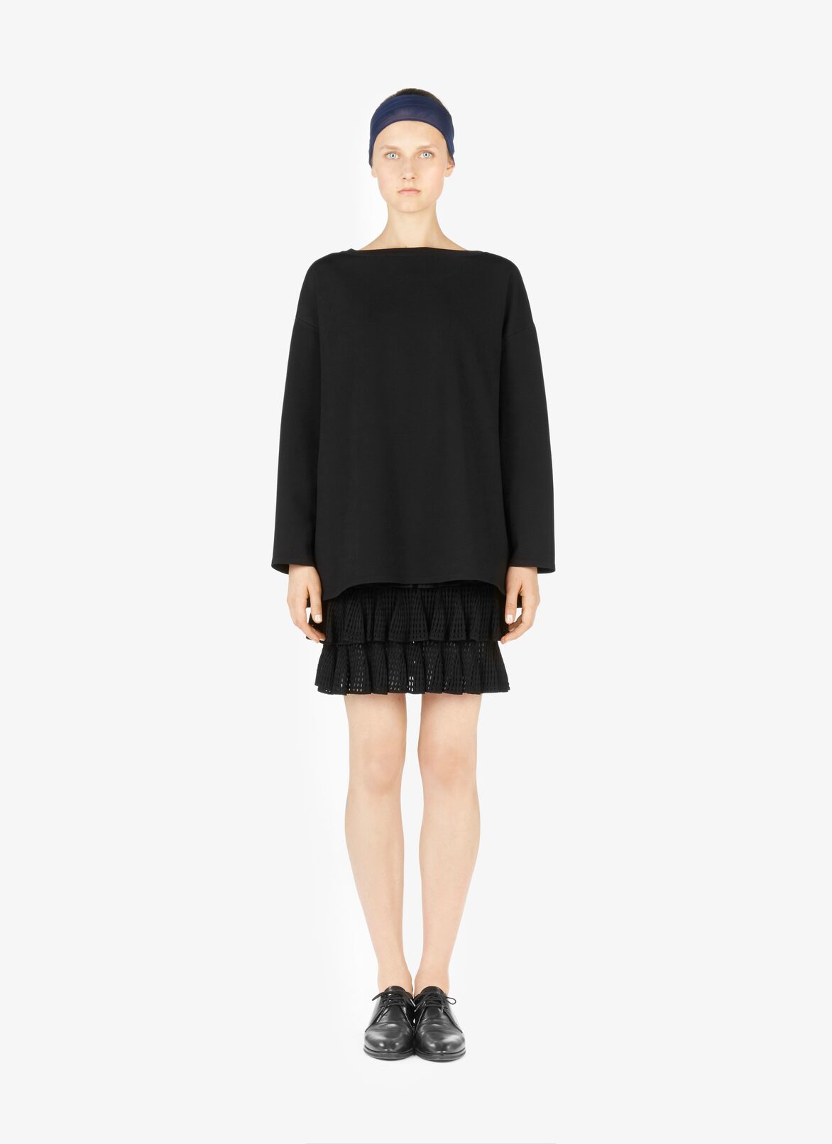 Short Tiered Skirt ALAÏA BLACK SHORT TIERED SKIRT